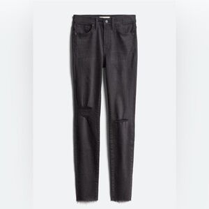 Madewell charcoal Distressed Women's high waisted skinny Jeans size 32